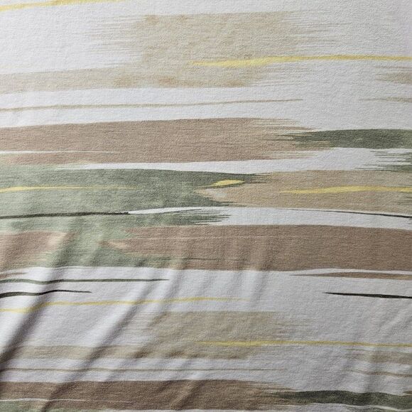 Chicos Cropped Blouse Womens Size 2 Brown Green Scoop Neck Short Sleeve Top - Picture 2 of 8